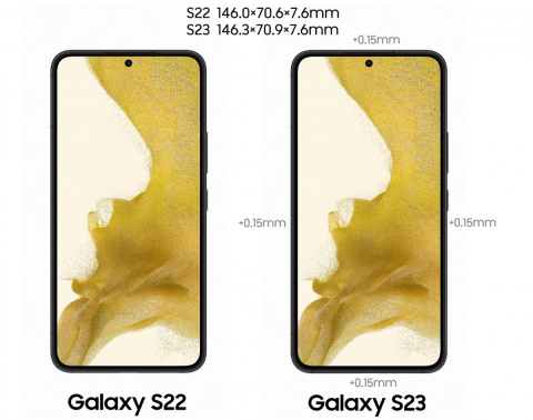 谣言：三星 Galaxy S23 的边框将比 Galaxy S22 更厚